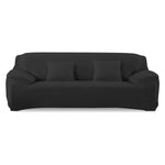 Easy Fit Stretch Couch Sofa Slipcovers Protectors Covers 4 Seater Black