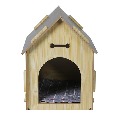 Wooden Dog House Pet Kennel Extra Large Oak XL