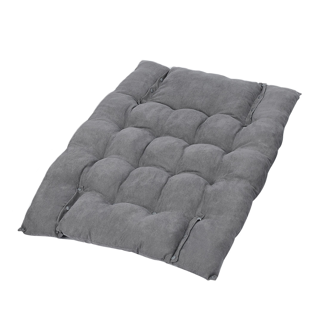 Pet Bed 2 Way Use Dog Cat Soft Warm Calming Mat Grey M 
