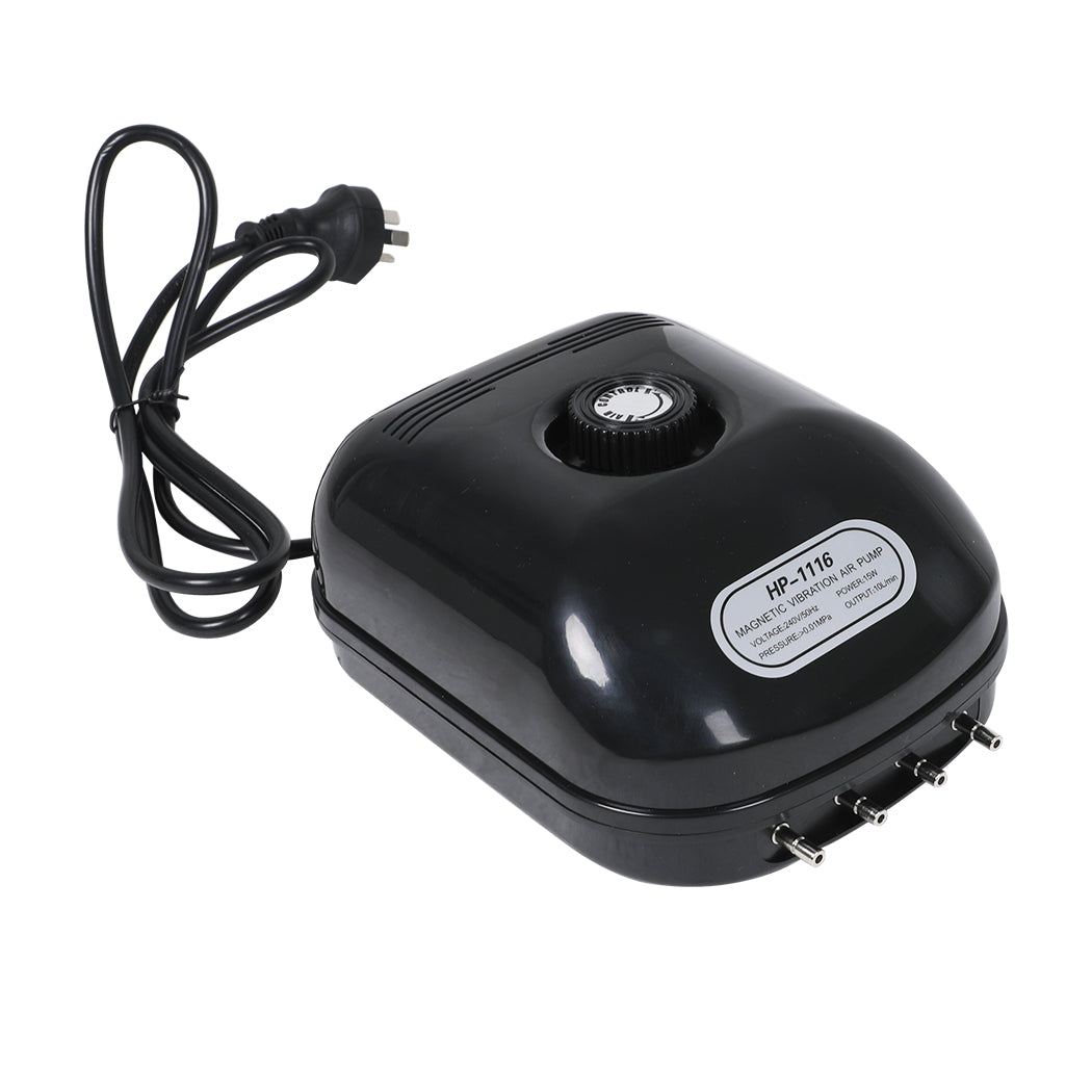 Aquarium Air Pump 4 Outlet Oxygen Aqua Fountain tank