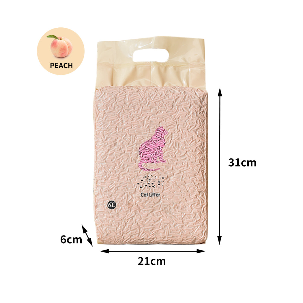 6L Edible Crystals Flushable Pipers Sand Biodegradable Peach X4