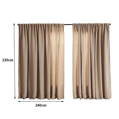 2X Blockout Premium quality Curtains buff 240CM x 230CM
