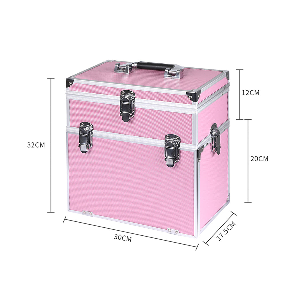 Portable Makeup Case Cosmetic Organiser box pink