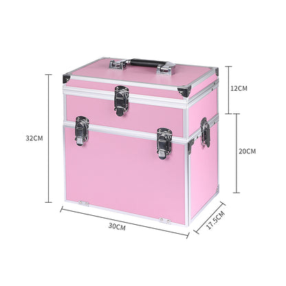Portable Makeup Case Cosmetic Organiser box pink