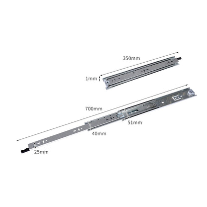 Drawer Slides Bearing Pair 75KG 14"