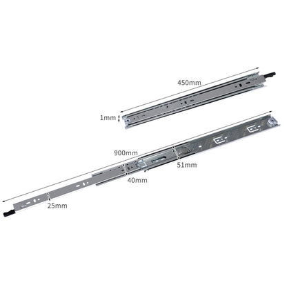 Drawer Slides Bearing Pair 75KG 18"