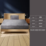 Ultrasoft Fitted Bed Sheet Silver Grey King Single