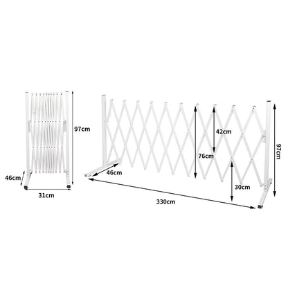Pet Baby Safety Fence Security Gate Barrier Indoor Outdoor White