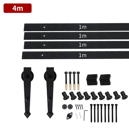 Sliding Barn Wood Door Hardware Kit Carbon Steel Single