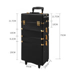7-In-1 Professional makeup trolley Gold