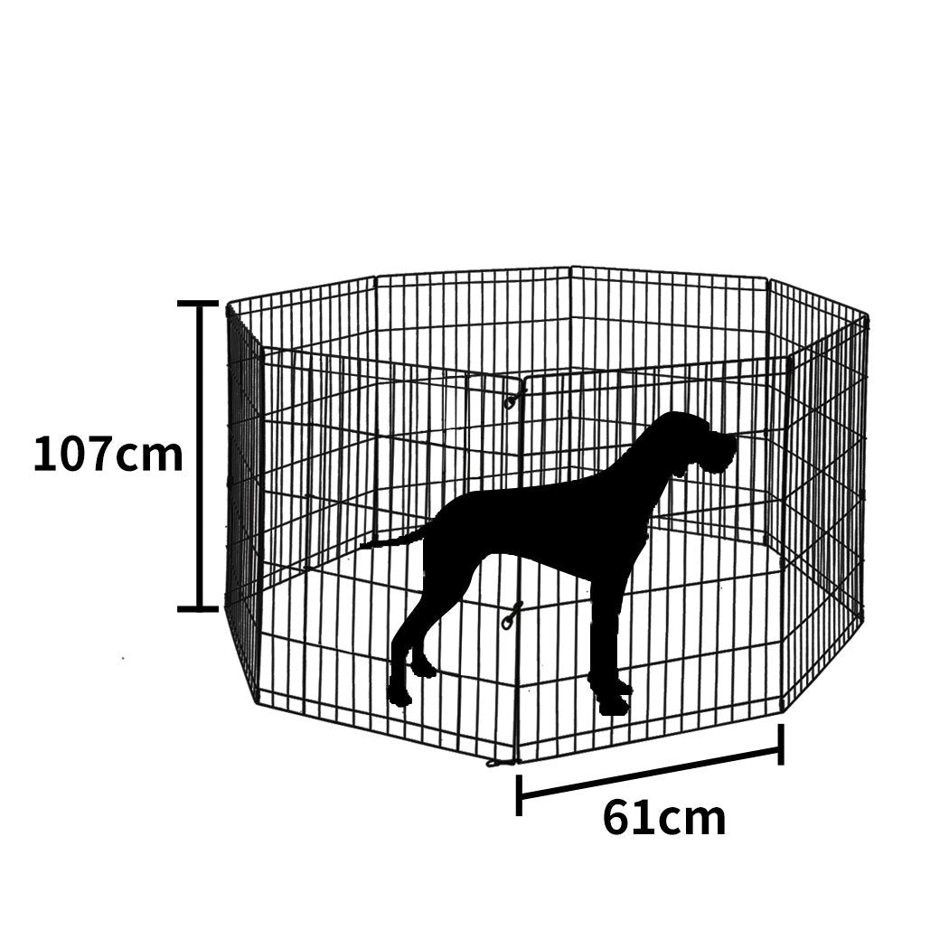 unique hex shaped 8 Panel Fence Black Playpen 42"