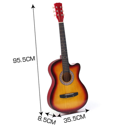 Solid Eco-Rosewood 38 Inch Wooden Folk Acoustic Guitar