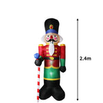 Inflatable Christmas Decorations Nutcracker 2.4M LED Lights Xmas Party