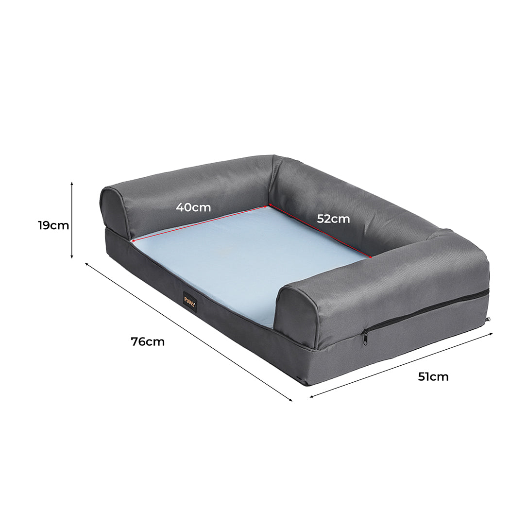 Pet Cooling Bed Dog Sofa  Bolster Insect Prevention Summer S Grey