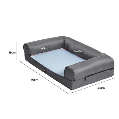Pet Cooling Bed Dog Sofa  Bolster Insect Prevention Summer S Grey