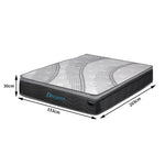 Mattress Pocket Spring Cool Gel Euro Top Medium Soft 30CM