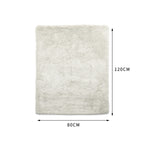 Designer Soft Shag Shaggy Floor Confetti Rug Carpet Home Decor 80x120cm Cream