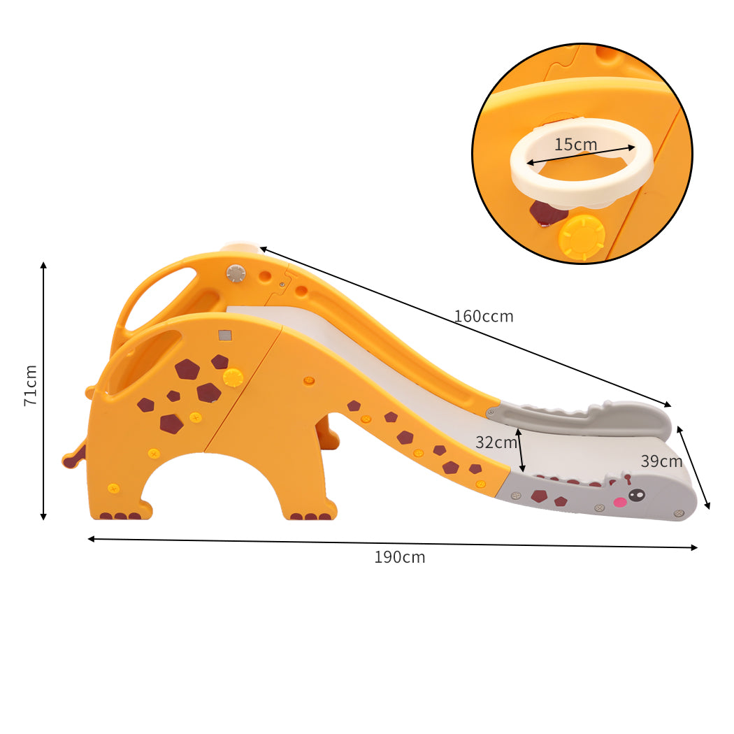 Kids Slide 160cm Extra Long Play Set Yellow