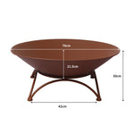 2 in 1 fire pit outdoor pits bowl steel firepit