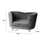 Elevated Anti-slip Kitten Lounge Couch Grey