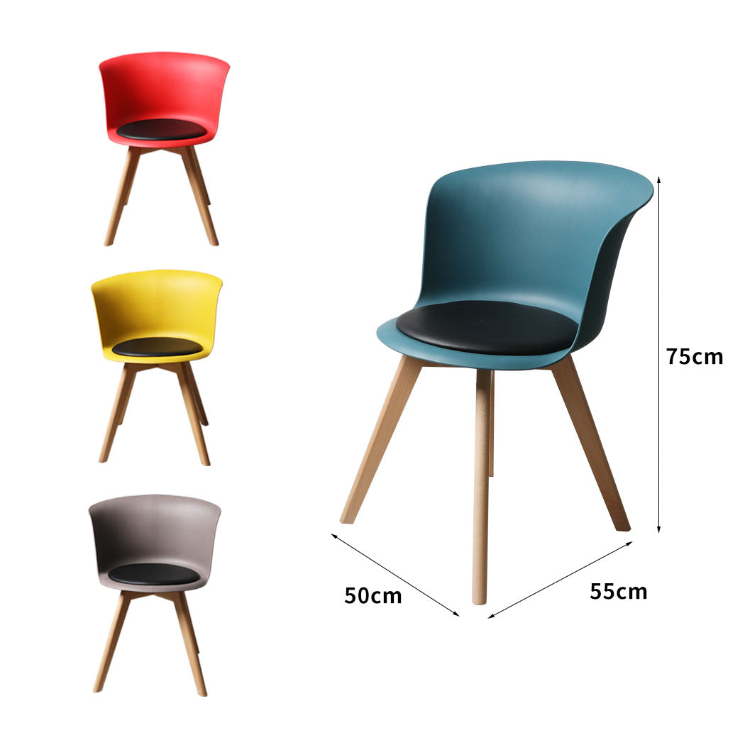 Set of 4 PU Leather Office Chair