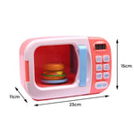 32x Kids Kitchen Play Set Electric Microwave - Pink