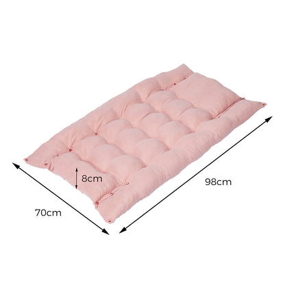 Pet Bed 2 Way Use Dog Cat Soft Warm Calming Mat Pink L
