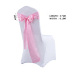 20x Satin Chair Sashes Table Runner Pink