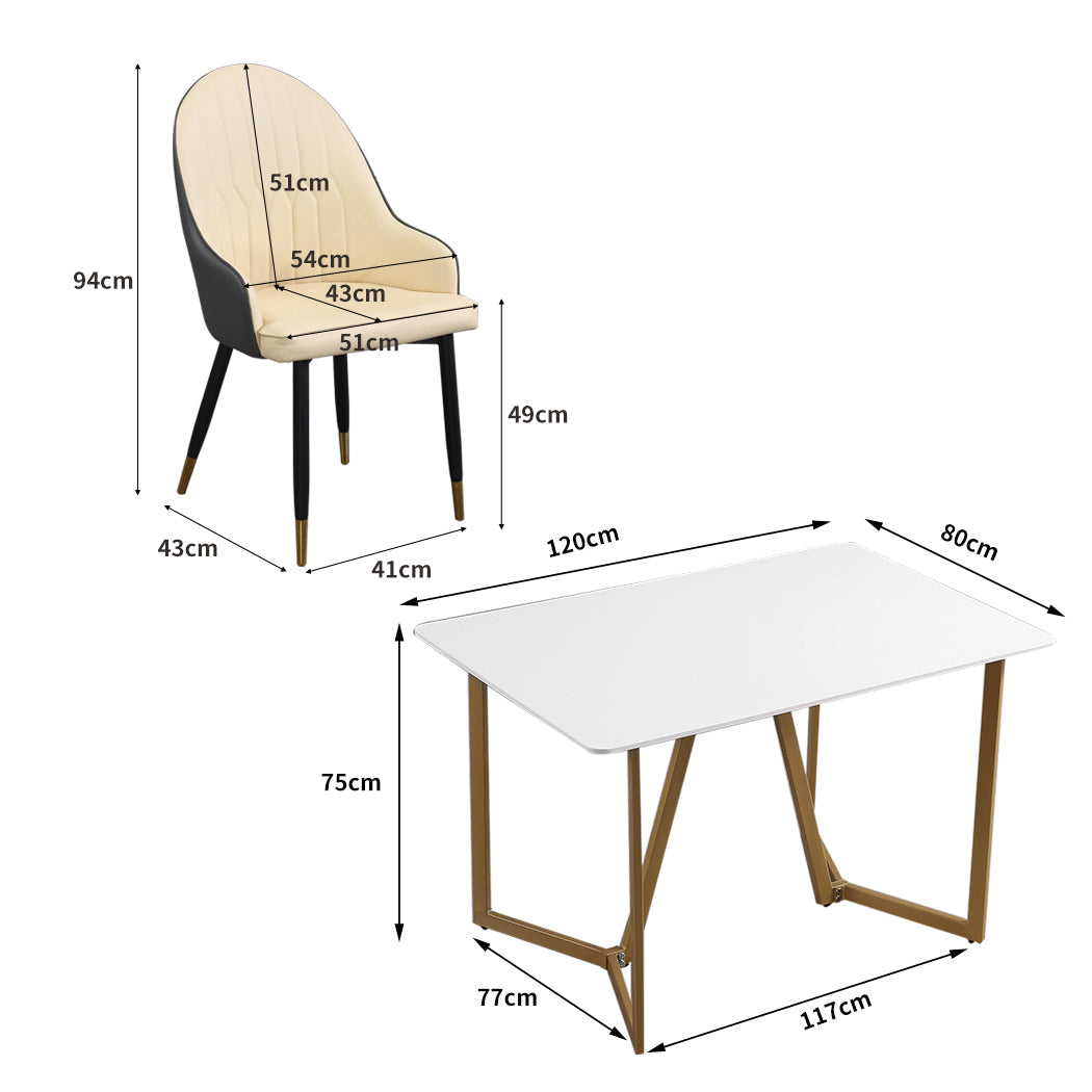 3 Piece Furniture Kitchen Steel French Chair 
