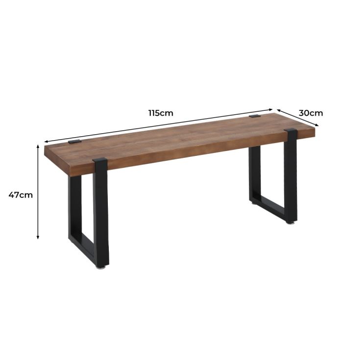 2x Wooden Kitchen Outdoor Garden Dining Chairs Bench