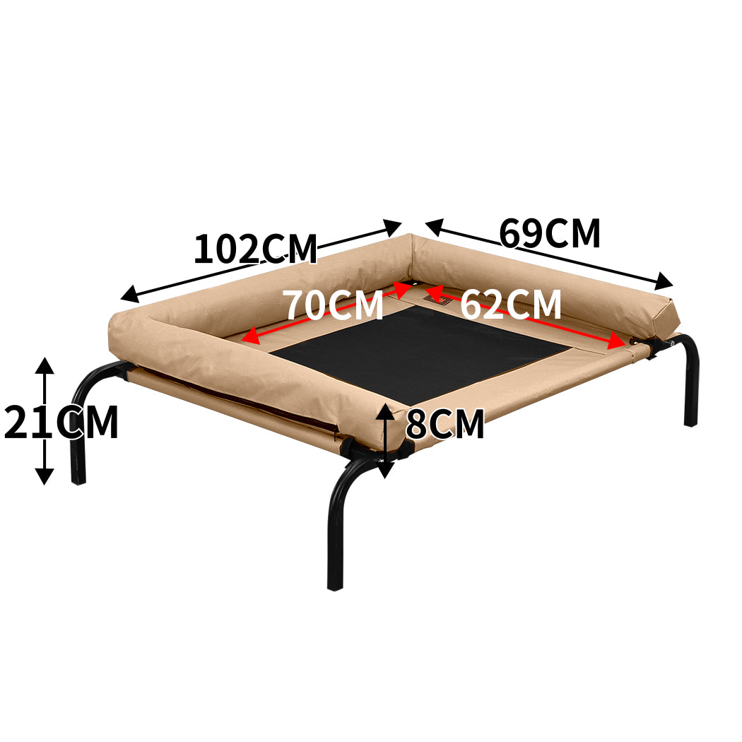 Pet Bed Heavy Duty Frame Hammock Trampoline Tan