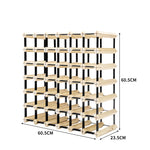 Timber Wine Storage Rack Wooden Cellar Organiser 42 Bottle Display Stand