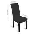 4x Stretch Elastic Chair Covers Dining Room Wedding Banquet Washable Black