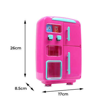 Kids Play Set 2 IN 1 Refrigerator Vending Machine - Pink
