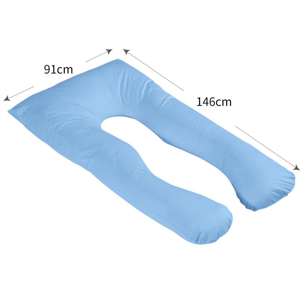 Maternity Pregnancy Pillow Cases Sky Blue