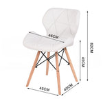 4xPU Leather Dining Chairs-White