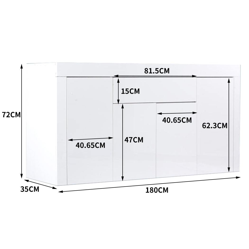 Modern Sideboard Cabinet White