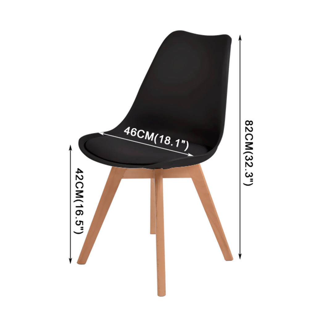 2x PU Leather Dining Chairs