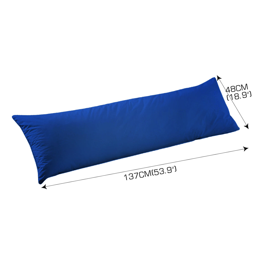 Body Full Long Pillow Luxury Slip Cotton Maternity Pregnancy 137cm Navy