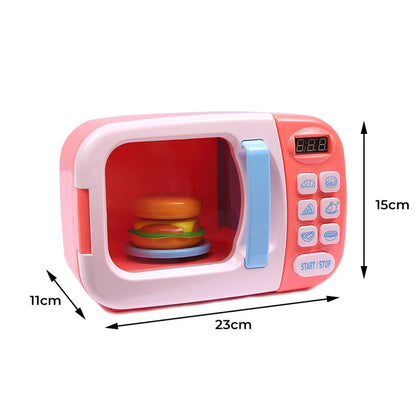 32x Kids Kitchen Play Set Electric Microwave - Pink 
