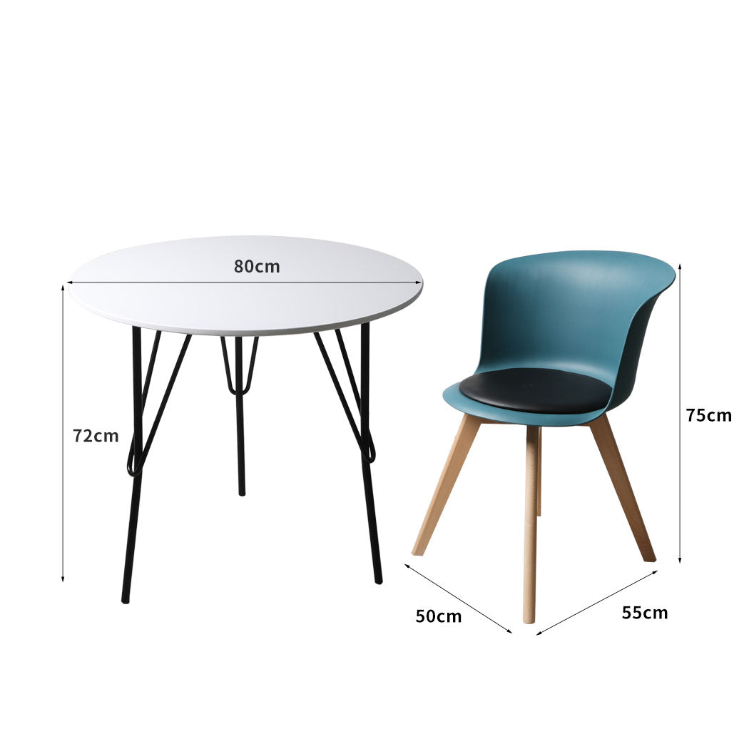 Solid beech PU Leather Office Meeting Table Chair set