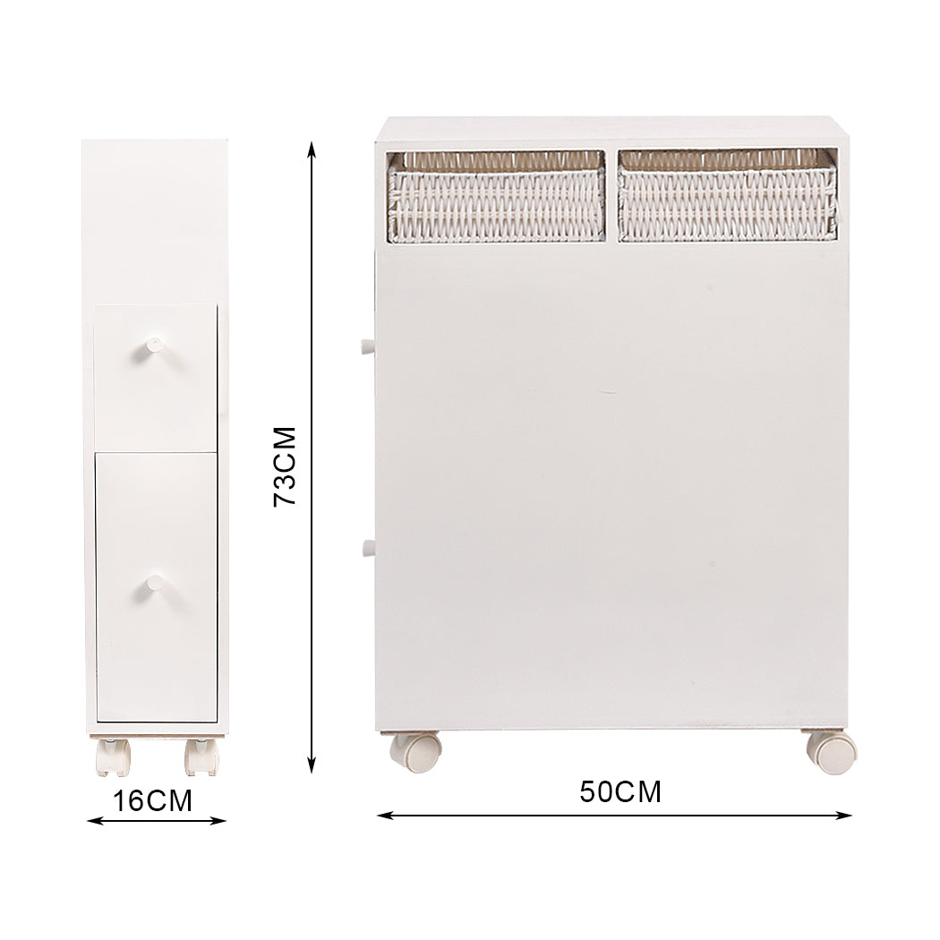 Bathroom Storage Cabinet Tissue Box Holder Basket