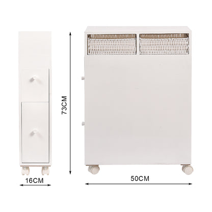 Bathroom Storage Cabinet Tissue Box Holder Basket