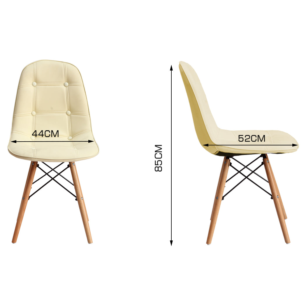 4x Leather Dining Chair