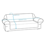 3 Seater Quilted Couch Sofa Cover