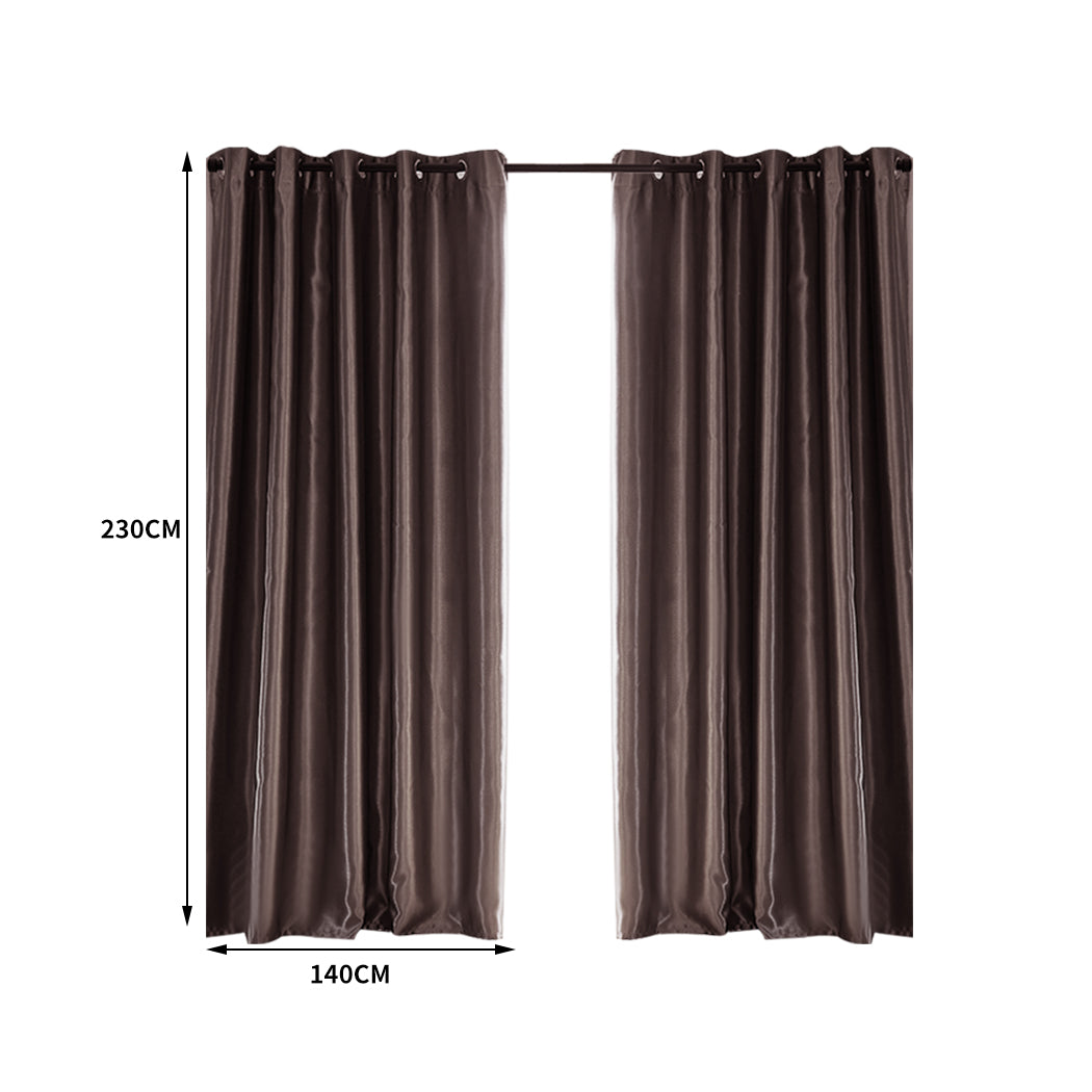 Bedroom Blockout Curtains Taupe 140CM x 230CM