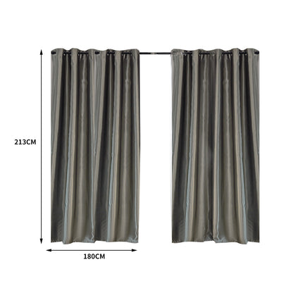 Bedroom Blockout Curtains Grey 180CM x 213CM