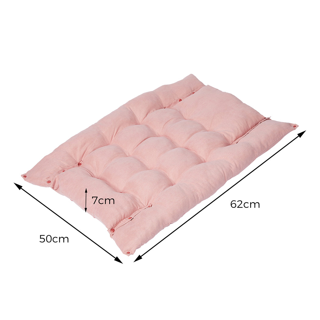 Pet Bed 2 Way Use Dog Cat Soft Warm Calming Mat Pink S