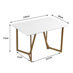 Modern and stylish Generous 4-seater Dining Table-White