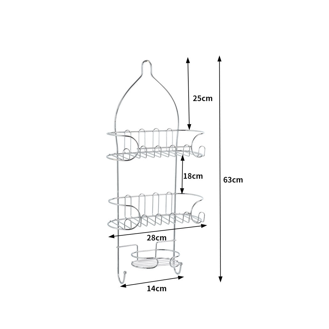 3-Tier Bathroom Shower Caddy Organiser Bath Shelf